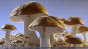 z strain mushroom species on a bed of moss